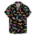 thumbnail image 1 of Funny Sunglasses Pineapple Hawaiian Shirts For Men Black Bowling Shirt Mens Hawaiian Shirts Short Sleeve Button Down Shirt TO1, 1 of 7
