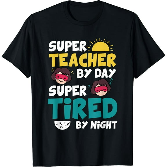 Funny Super Hero Teacher Superheroes T-Shirt Tops Tee