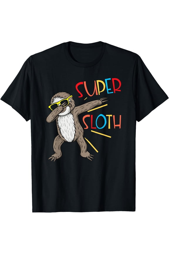 Funny Super Sloth Superhero Dabbing Dance Move Dab Unisex T-Shirt for Men Women Kids Toddler