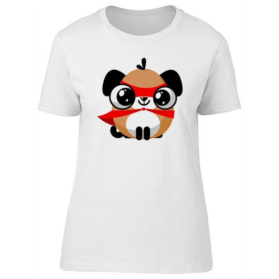 Funny Superhero Puppy Cartoon T-Shirt Women -Image by Shutterstock, Female Small