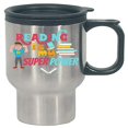 thumbnail image 1 of Funny Superpower - Reading - Extraordinary Gift Ability Talent Humor - Stainless Steel Travel Mug, 1 of 4