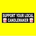 thumbnail image 1 of Funny "Support Your Local Candlemaker" Business Sticker Scented Candles Beeswax, 1 of 1