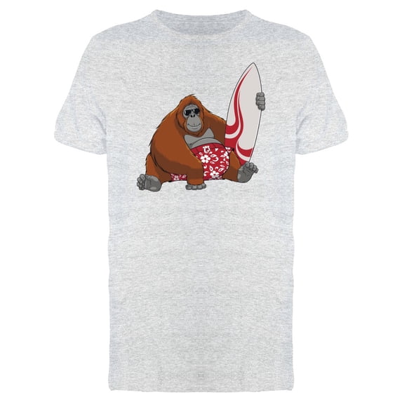 Funny Surfer Orangutan Tee Men's -Image by Shutterstock
