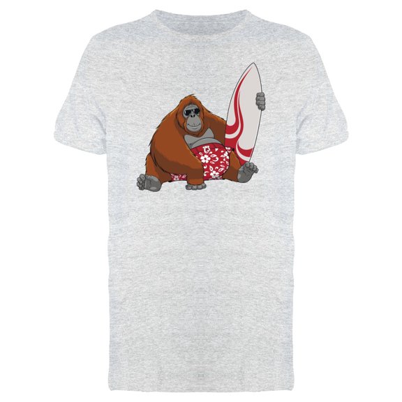 Funny Surfer Orangutan Tee Men's -Image by Shutterstock