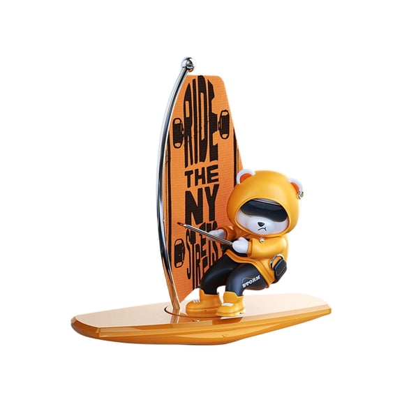 Funny Surfing Bear Car Ornament, Creative Animal Dashboard Decoration, Resin Bear Figurine for Truck & SUV Interiors, Aesthetic Vehicle Decor Accessory for Adult Drivers(A)