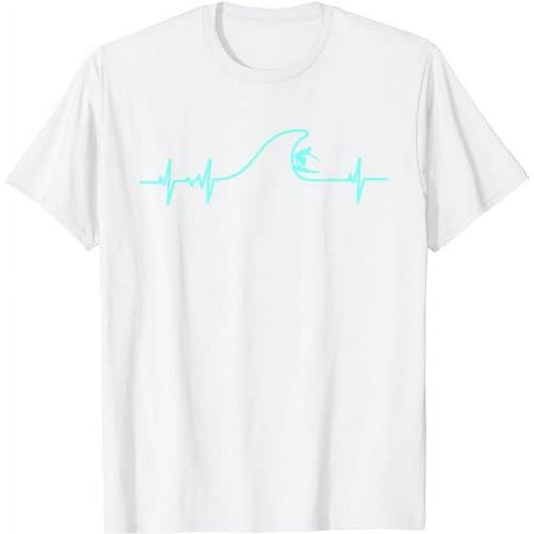 Surfer Surfing Wave Heartbeat T Shirt Gifts Surfer Surfing Wave Heartbeat T Shirt Gifts