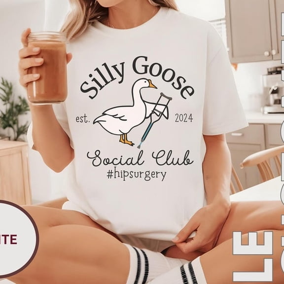 Funny Surgery gift for Hip knee ankle shoulder replacement Shirt, Silly Goose Hippie Social Club T-shirt, ACL Surgery gift knee surgery tee