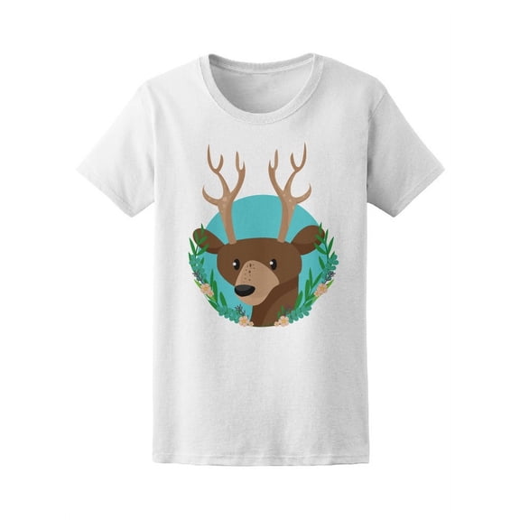 Funny Surprised Deer T-Shirt Women -Image by Shutterstock, Female Large