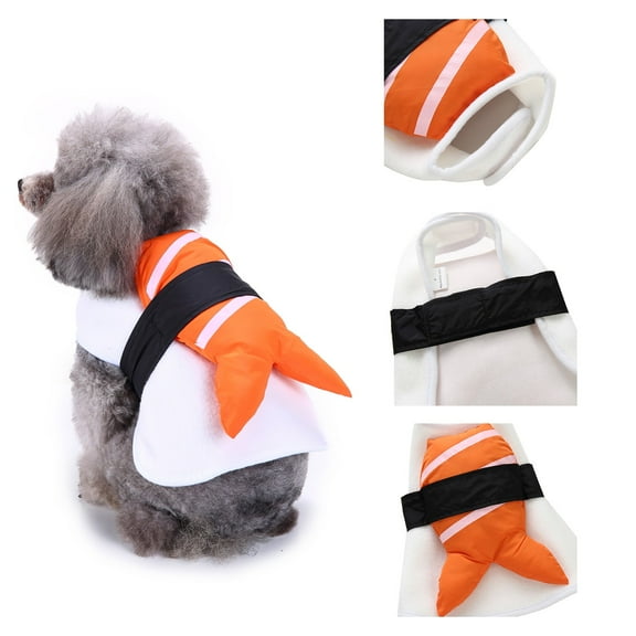 Funny Sushi Dog Pet Costume Unique Food Dog Cosplay Fashion Dress For Puppy Dog Shrimp Sushi Cosplay Outfits(S-29Cm)