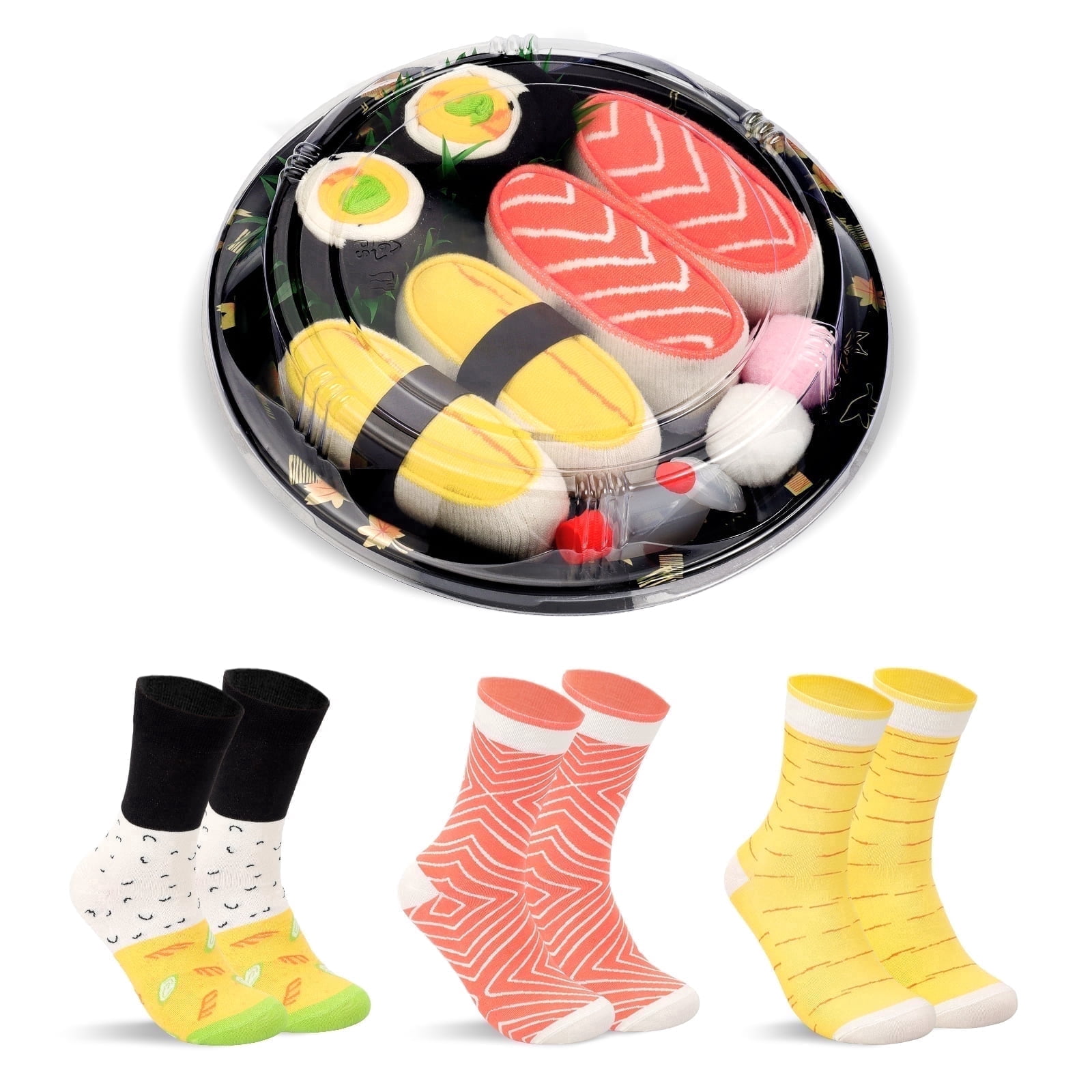 Funny Sushi Socks Box, Crazy Socks for Men Teen Boys Dad, Birthday Valentine Christmas Stocking Stuffers Gag Gifts