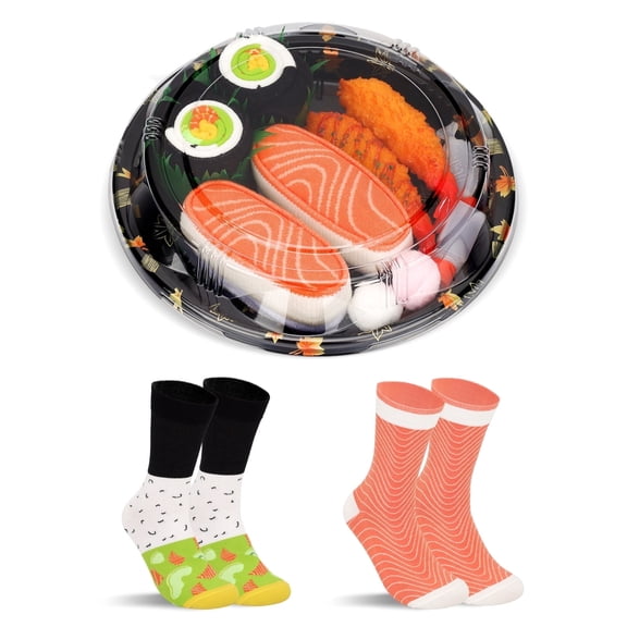 Funny Sushi Socks Box, Crazy Socks for Men Teen Boys Dad, Birthday Valentine Christmas Stocking Stuffers Gag Gifts