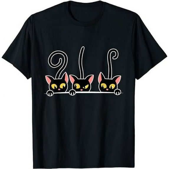 Funny Suspicious Black Cat Black Cats Halloween Costume Idea T-Shirt