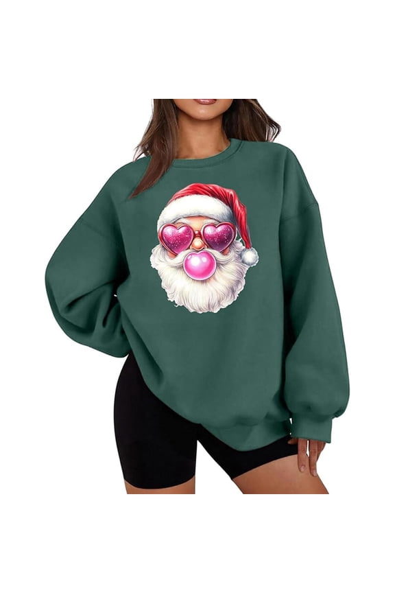 Funny Sweatshirt for Women Crewneck Thin Fleece Lined Pullover Sweater Cozy Warm Cute Tops