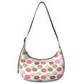 thumbnail image 1 of Funny Sweet Donut Pattern Crossbody Handbag for Women, Colorful Dessert Shoulder Tote, Lightweight Water-Resistant Hobo Purse with Cute Candy Doughnut Print, 1 of 5