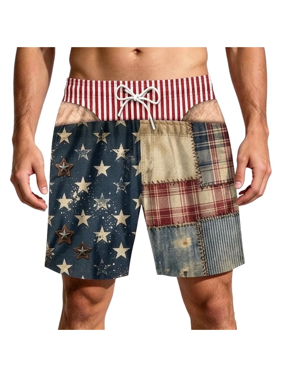 Funny Swim Trunks for Men Humor Novelty Prank Swim Trunks Funny 3D Print | Print Design, Fake Briefs Illusion, Hairy Legs Graphics, Beach Shorts, Gag Gift