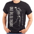 thumbnail image 1 of Funny Swing to the End Skeleton Golf Men's Graphic T Shirt Tees Brisco Brands S, 1 of 6