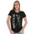 thumbnail image 1 of Funny Swing to the End Skeleton Golf Womens Slim Fit Graphic Tee Brisco Brands M, 1 of 5