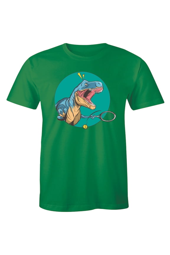 Funny T-Rex Dinosaurs Playing Tennis Men's Gift Animals T-Shirt
