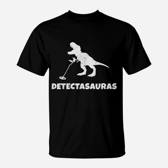 Funny T Rex Metal Detector Detecting Treasure Hunting Gift TShirt