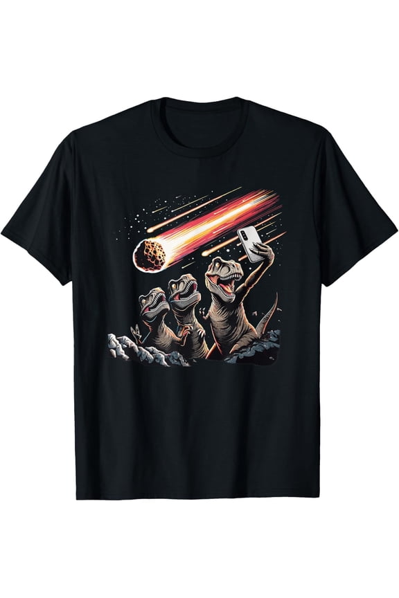 Funny T-Rex Selfie Tee – Dinosaur Humor Shirt for Men, Women & Kids