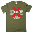 thumbnail image 1 of Funny T-Shirt Generation X T-Shirts Hose Water And Neglect Tee Joke 1980s nostalgia shirt (Large Military Green), 1 of 6