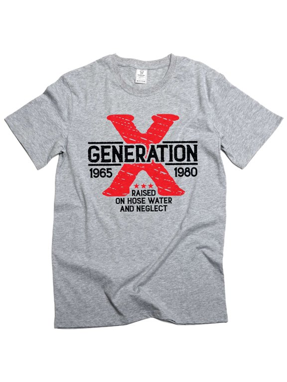 Funny T-Shirt Generation X T-Shirts Hose Water And Neglect Tee Joke 1980s nostalgia shirt (Small Grey)