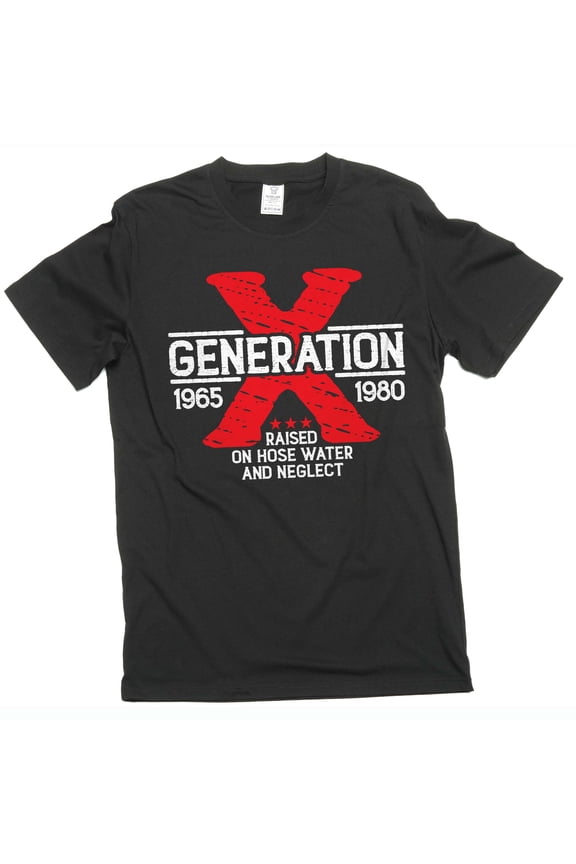 Funny T-Shirt Generation X T-Shirts Hose Water And Neglect Tee Joke 1980s nostalgia shirt (XX-Large Black)