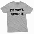 thumbnail image 1 of Funny T-Shirt I Am Mom'S Favorite Shirt Gift For Son Daughter Family Gift Tee Printed Shirt (4X-Large Grey), 1 of 6