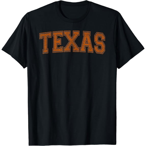 Funny T-Shirt State of Texas Varsity Style Faded Distressed Design T-Shirt