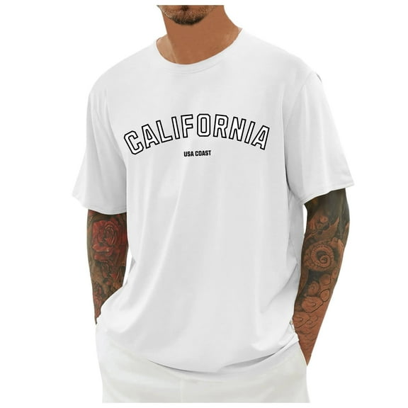 Funny T Shirts for Men Graphic Short Sleeve Casual Gift Men's Summer T Shirt Crew Neck Short Sleeve Oversized T Shirt With City Print Basic Shirts Men Loose Casual Shirts S