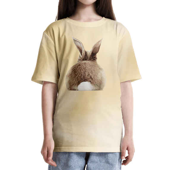 Funny T-shirt Easter Rabbit Printed T Shirts Short Sleeve Tops Streetwear New,Adults-4XL,#08