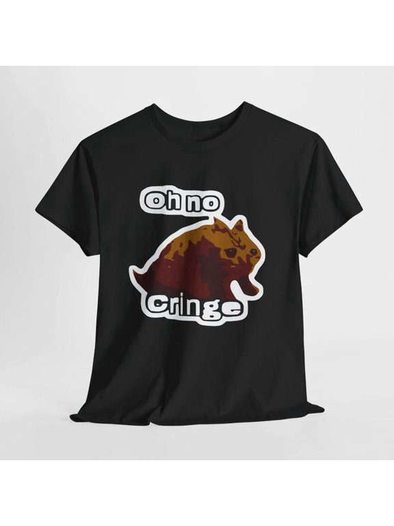 Funny T-shirt - Oh No Cringe Meme - Unisex Heavy Cotton Tee, Comedy Gift, Graphic Tee, Novelty Top, Humor, Meme