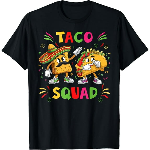 Funny Taco Squad Cute Mexican Food Lover Cinco De Mayo Party T-Shirt tee