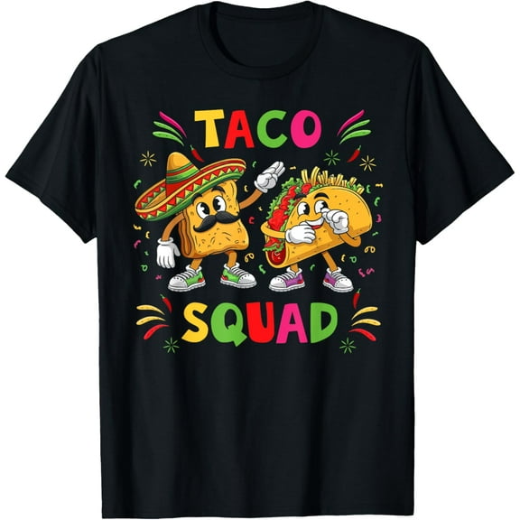 Funny Taco Squad Cute Mexican Food Lover Cinco De Mayo Party T-Shirt tee