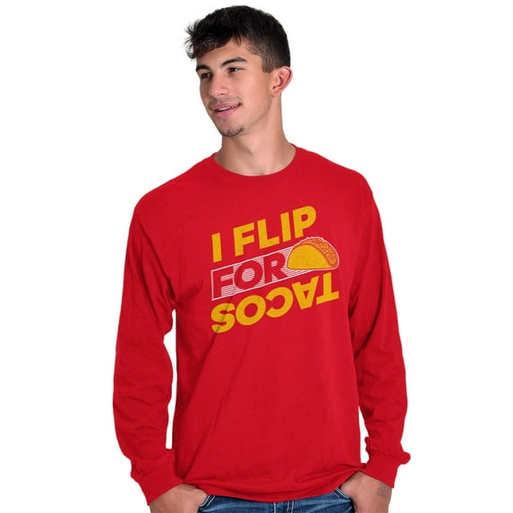 Funny Tacos Tuesday Eat Food Party Long Sleeve TShirt Men Women Brisco Brands M