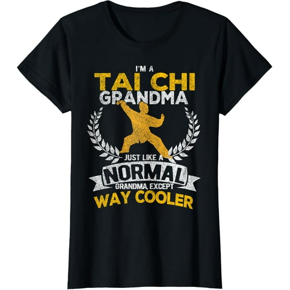 Funny Tai Chi Grandma Chinese Martial Arts Retro Vintage T-Shirt
