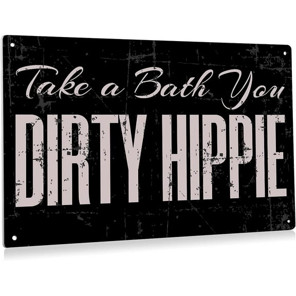 Funny Take a Bath Sign Bathroom Metal Tin Sign Wall Decor - Vintage Bathroom Quote Sign for Toilet Restroom Home Decor Gifts