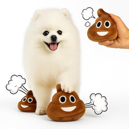 Funny Talking Poop Plush Toy – Hilarious Fart Sounds & Giggles, Stress Relief Toy, Perfect Gag Gift for Teens, Offices & Pets – Soft, Durable & Fun (2 Pcs)