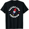 thumbnail image 1 of Funny Tastes Like Freedom Red White Blue 4th of July Party T-Shirt, 1 of 2