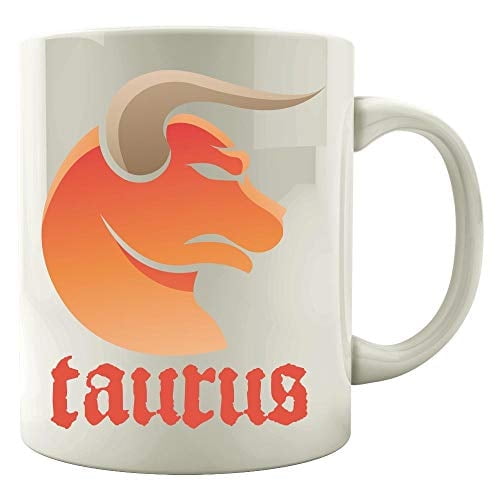Taurus 11 oz Coffee Mug - Funny Horns Astrology Sign White Ceramic Gift
