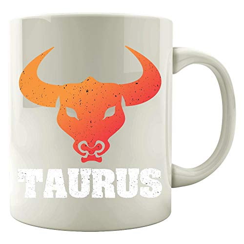 Taurus 11 oz Coffee Mug - Horns Humor White Ceramic Gift