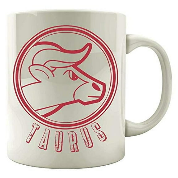 Taurus 11 oz Coffee Mug - Celestial Humor White Ceramic Gift