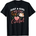 thumbnail image 1 of Funny Tea And Crochet Graphic Theme Tee Shirts T-Shirt, 1 of 4
