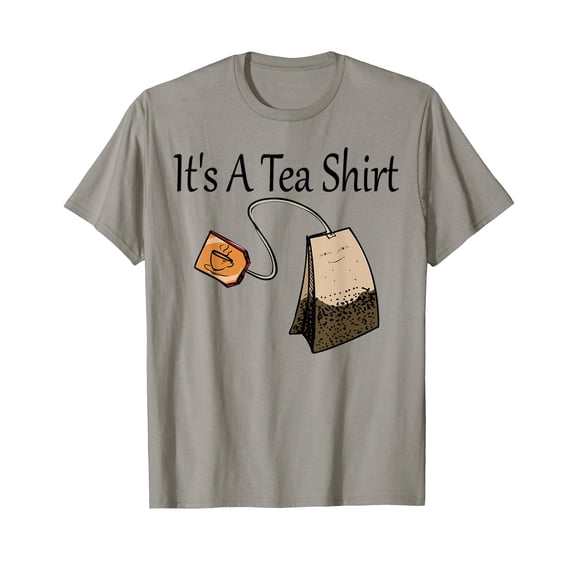 Funny Tea Bag Design Light Grey T-Shirt for Coffee Break Enthusiasts