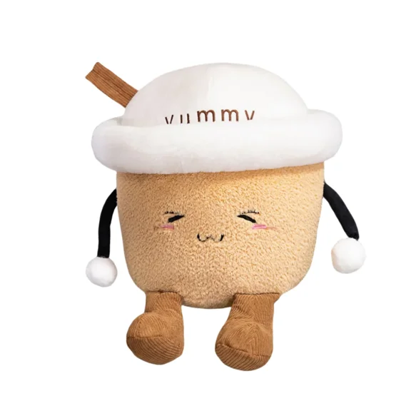 Funny Tea Cup Plush Stuffed Toy -20'' Adorable Bubble Tea Plush Pillow - Kawaii Cartoon Plush Toy