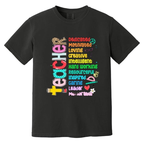 Funny Teacher Definition Dedicated Motivated School Gift Comfort Color T-Shirt, Unisex, up to size 4XL