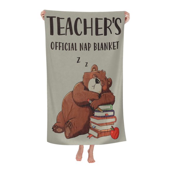 Funny Teacher Gifts Bath Towel Soft and Highly Absorbent for Adults