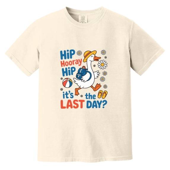 Funny Teacher Goose Back To School Student Humor Animal Meme Comfort Color T-Shirt