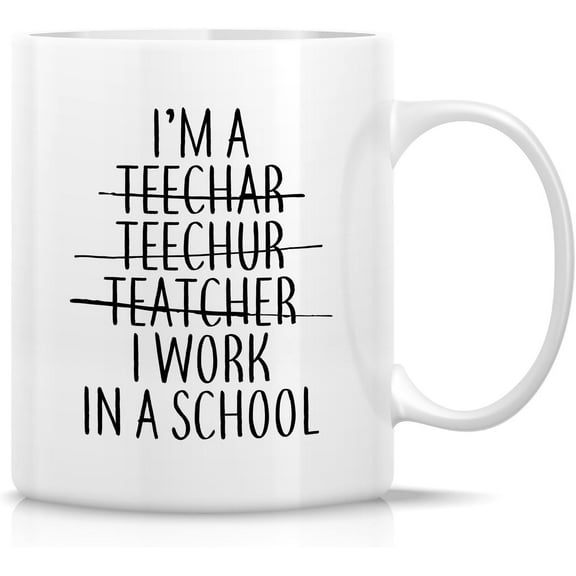 Funny Teacher Mug Gift Awesome Teacher School End Of Term 11 Oz Ceramic Coffee Mug - Thank-You Sarcastic Motivational Inspirational Birthday Gift For Her Him Friend Coworker Dad Mom Sis Bro