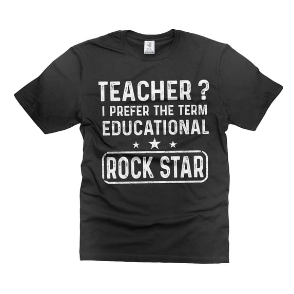 Funny Teacher Shirt Educational ROCK STAR Shirt Teacher Cool Gifts Teacher Graduation Gift (X-Large Black)